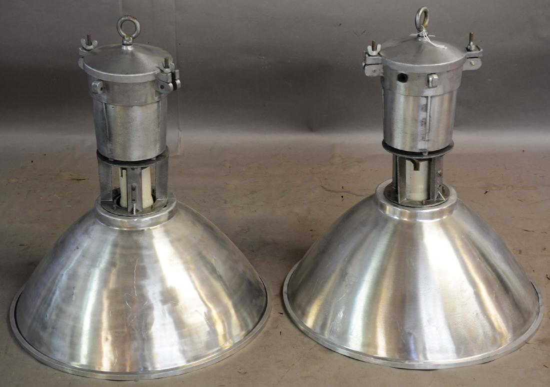 Two Vintage Industrial Aluminum Pendant Lights (1 of 1)