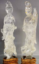 Important Rock Crystal Guanyin Statues