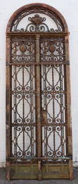 French Louis XVI Style Wrought Iron Entry Door