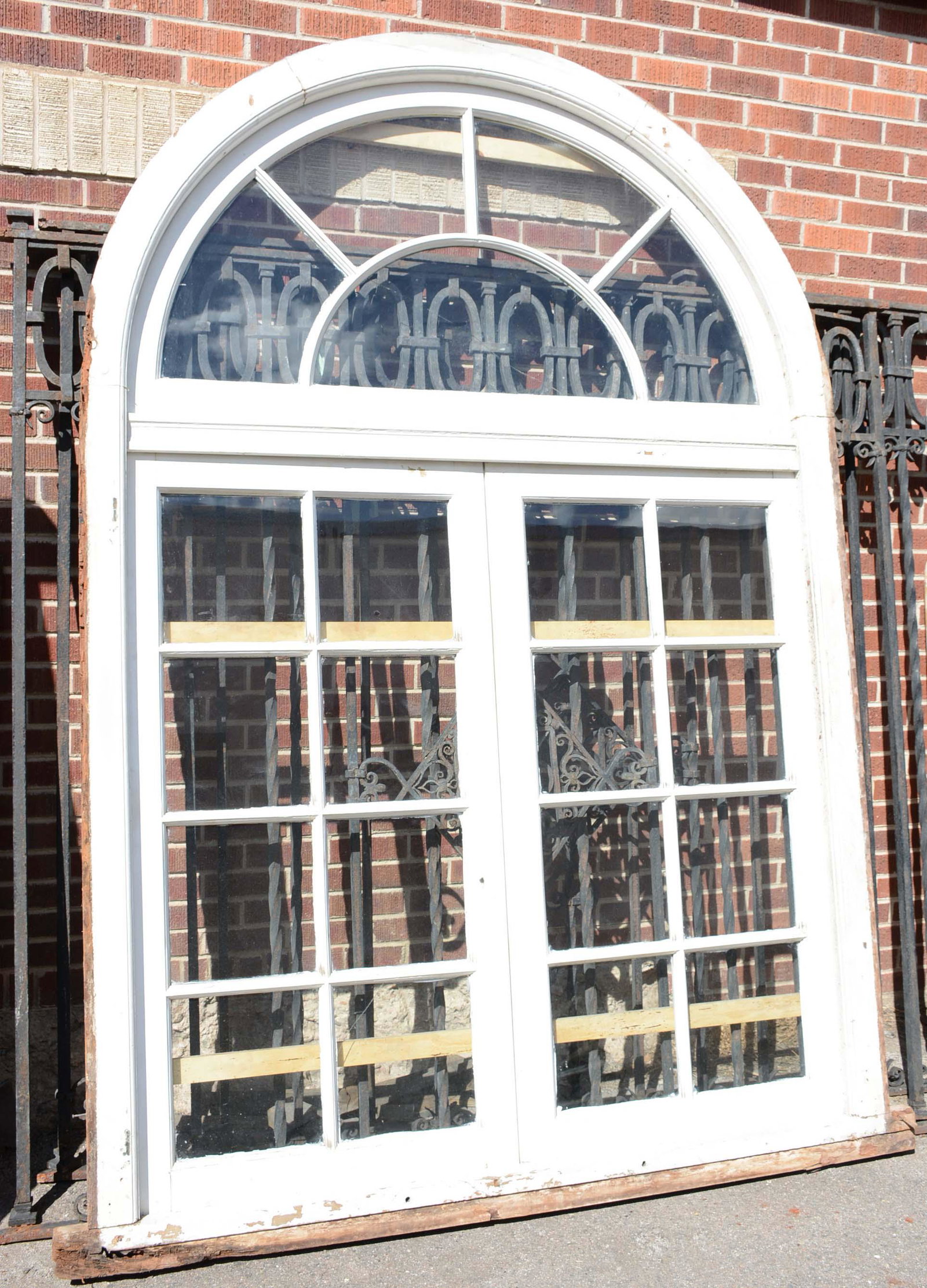 Antique French Window with Arched Transom (1 of 1)
