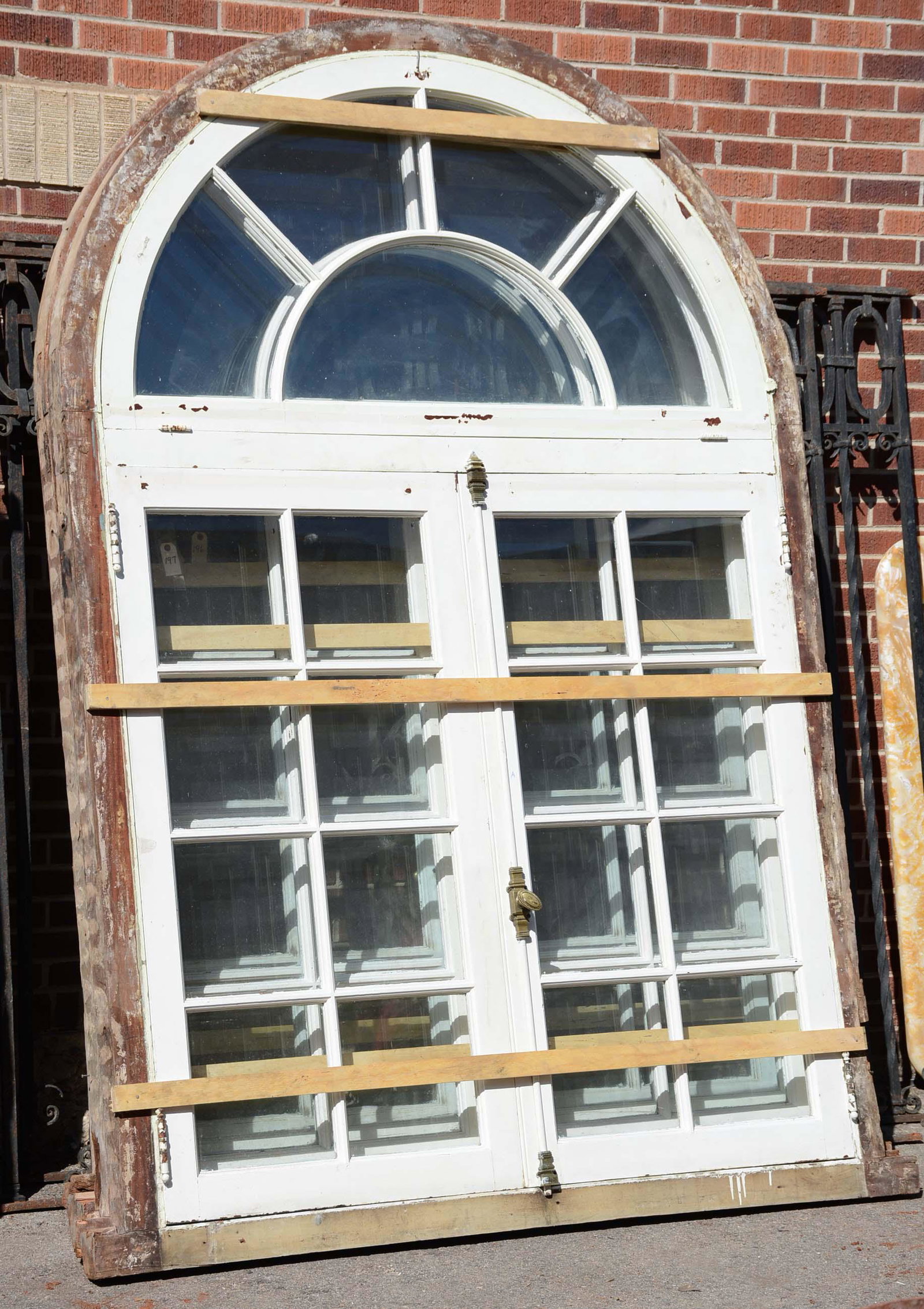 Antique French Window with Arched Transom (1 of 1)