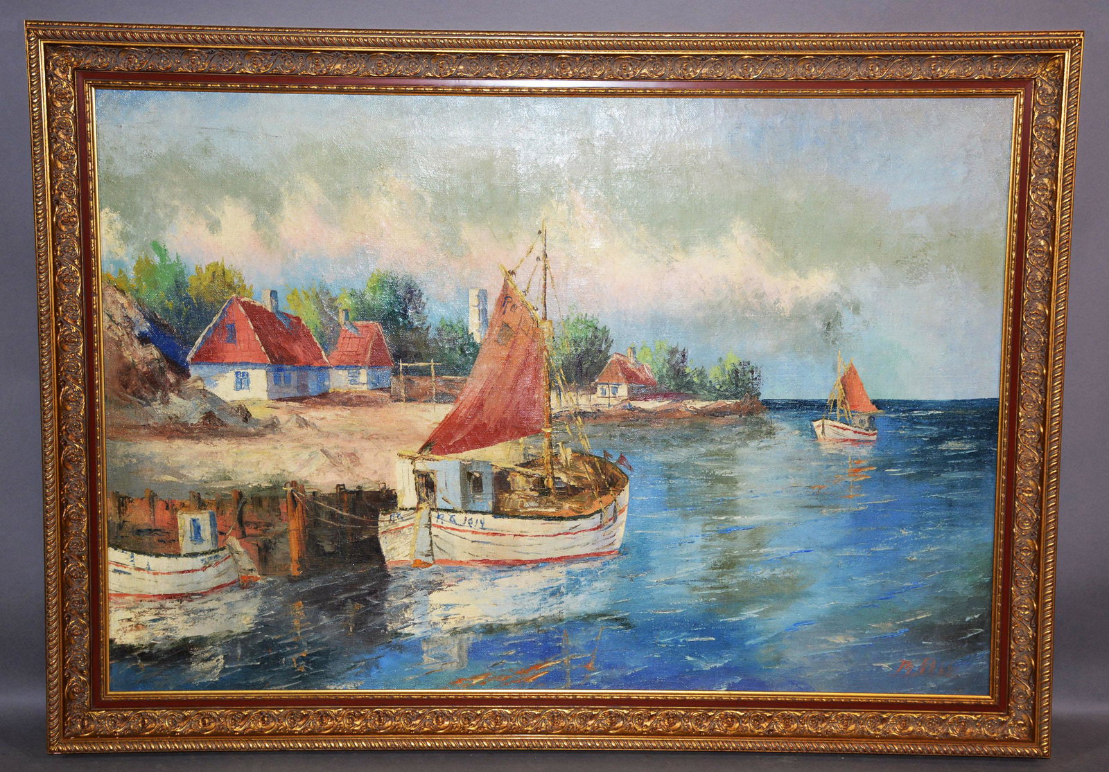 European Seascape Oil on Canvas (1 of 3)