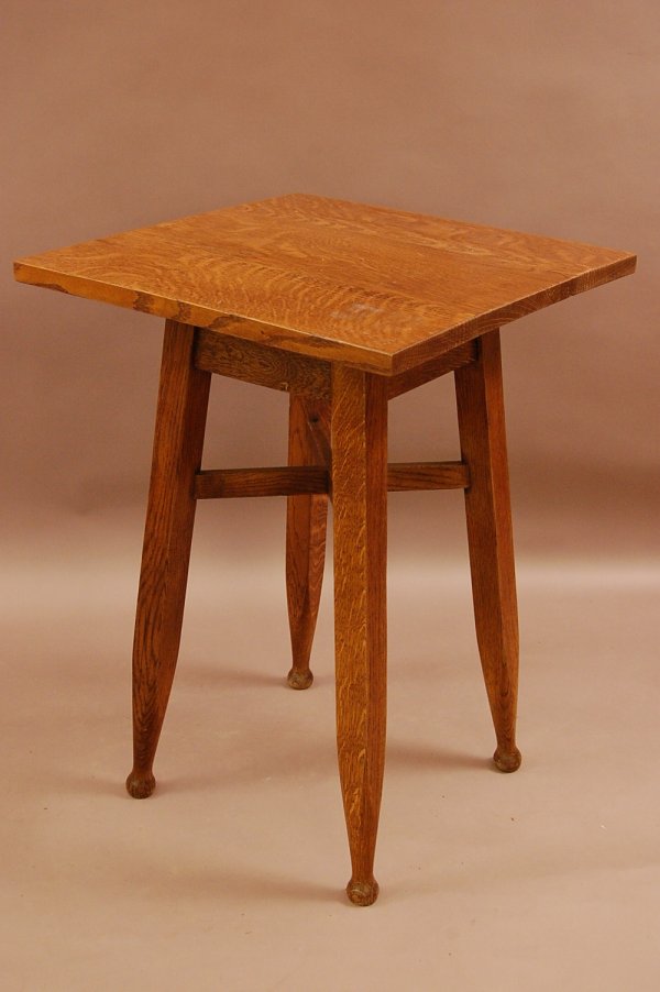 Arts & Crafts Lamp Table: Arts & Crafts Lamp Table , attributed to Stickley Brothers 28" x 20" x 20"