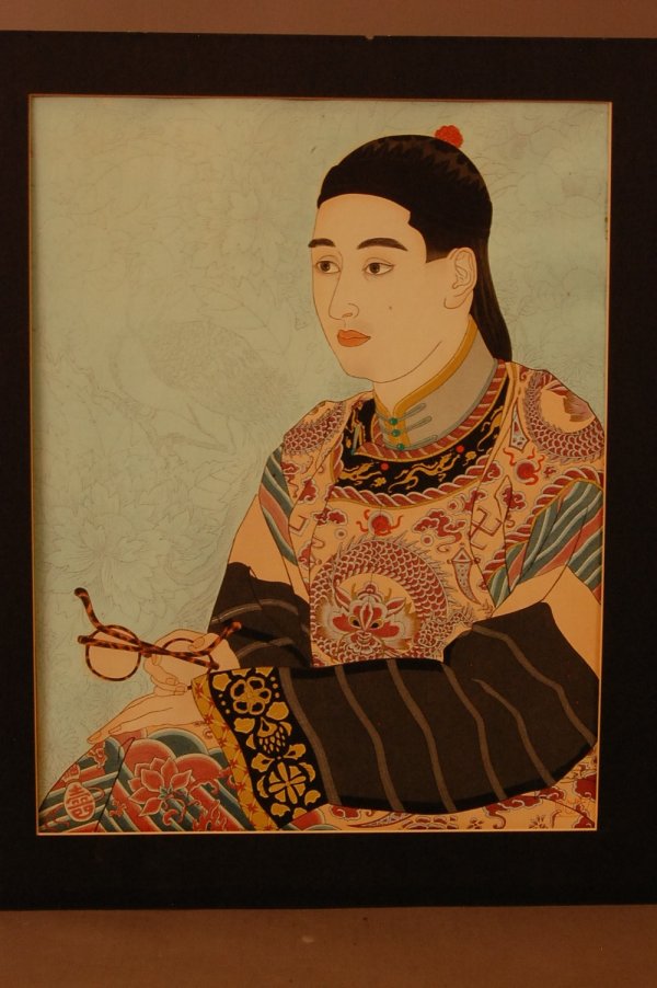 Paul Jacoulet Print "Last Emperor of China" signatu: Paul Jacoulet Print "Last Emperor of China" signature in bottom left corner