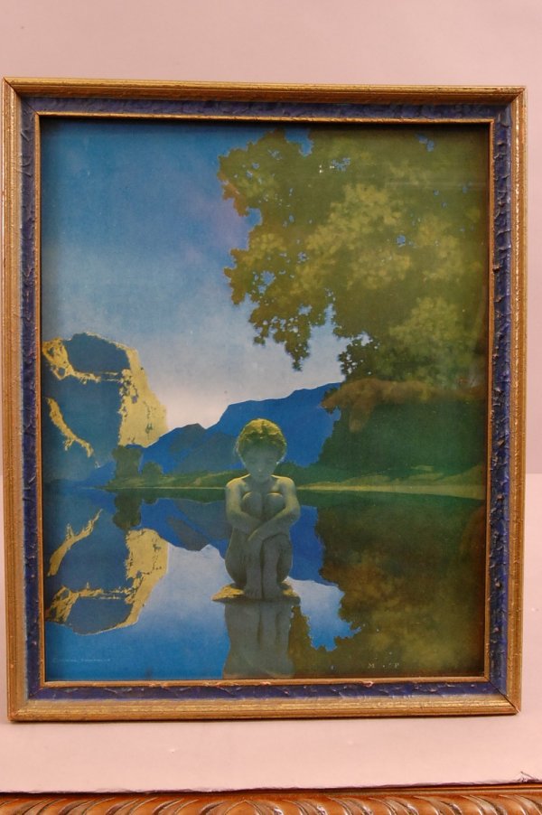 "Evening" Maxfield Parrish Artist Proof, 16"t x 13": "Evening" Maxfield Parrish Artist Proof, 16"t x 13"d. Ca. 1922.