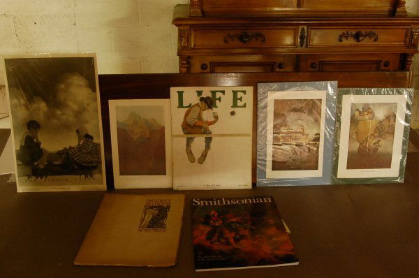 7 Maxfield Parrish related pieces 1900-1920: 7 Maxfield Parrish related pieces 1900-1920