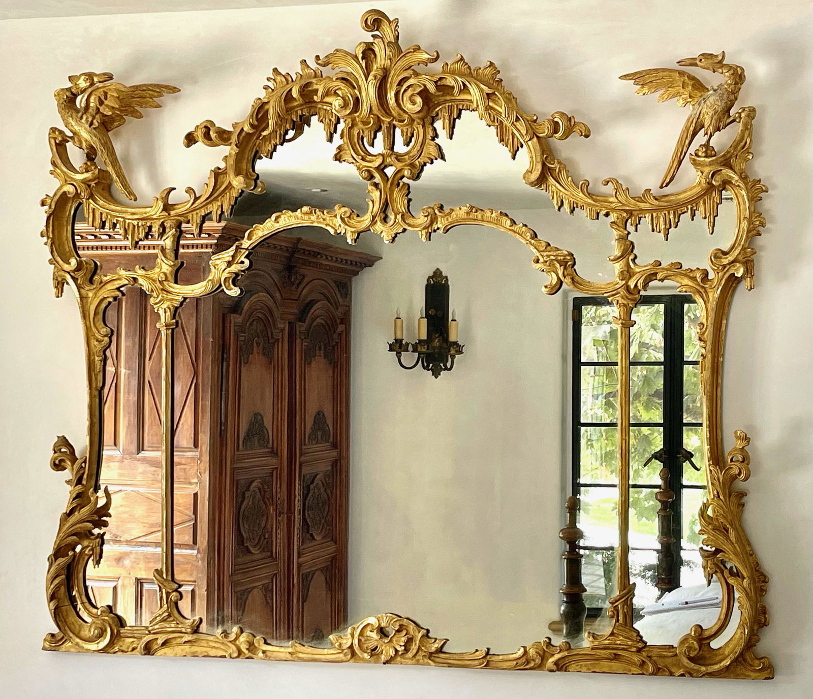 Carved Giltwood Mirror; Chinese Chippendale Style (1 of 2)
