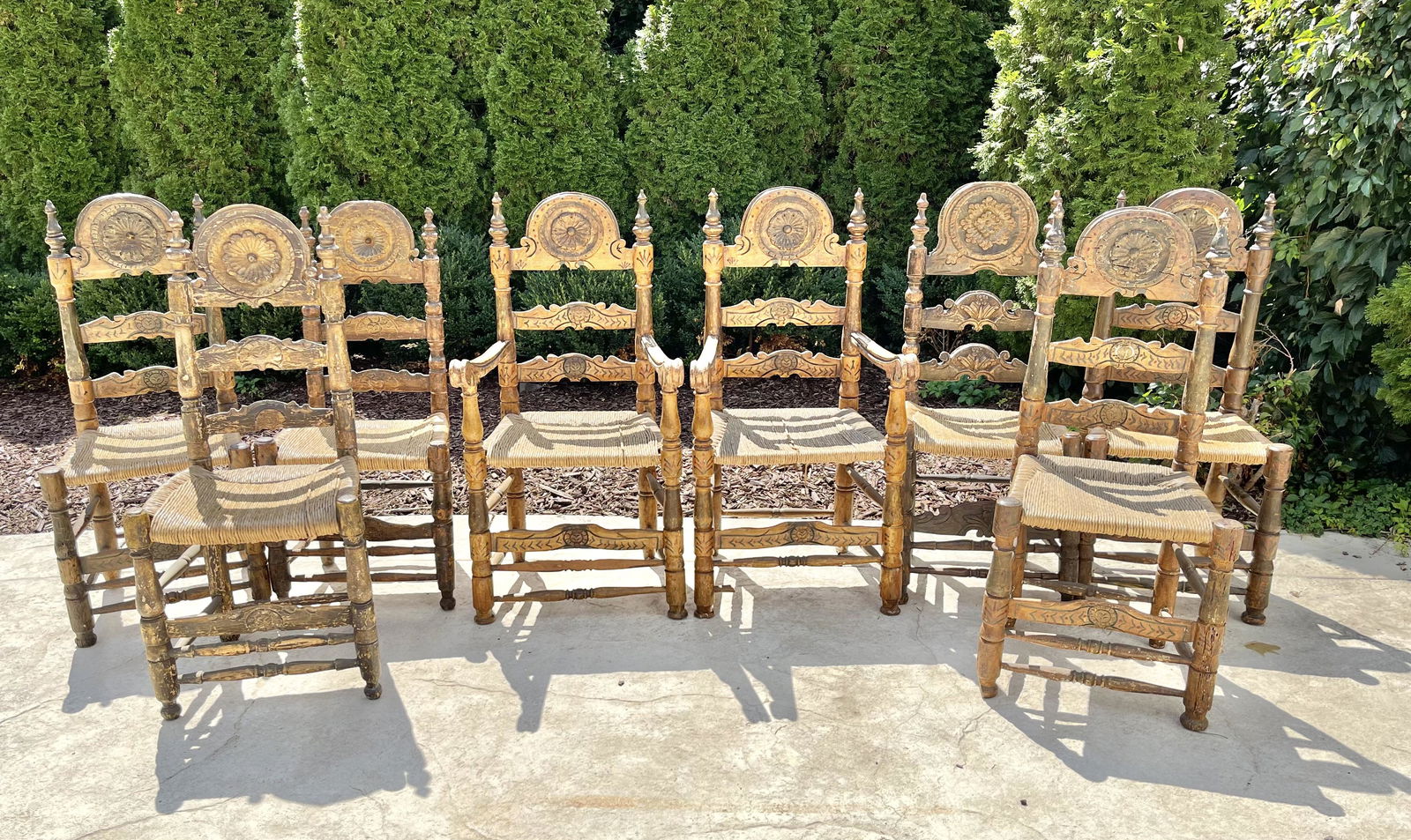 Set of Eight Spanish Chairs (1 of 2)