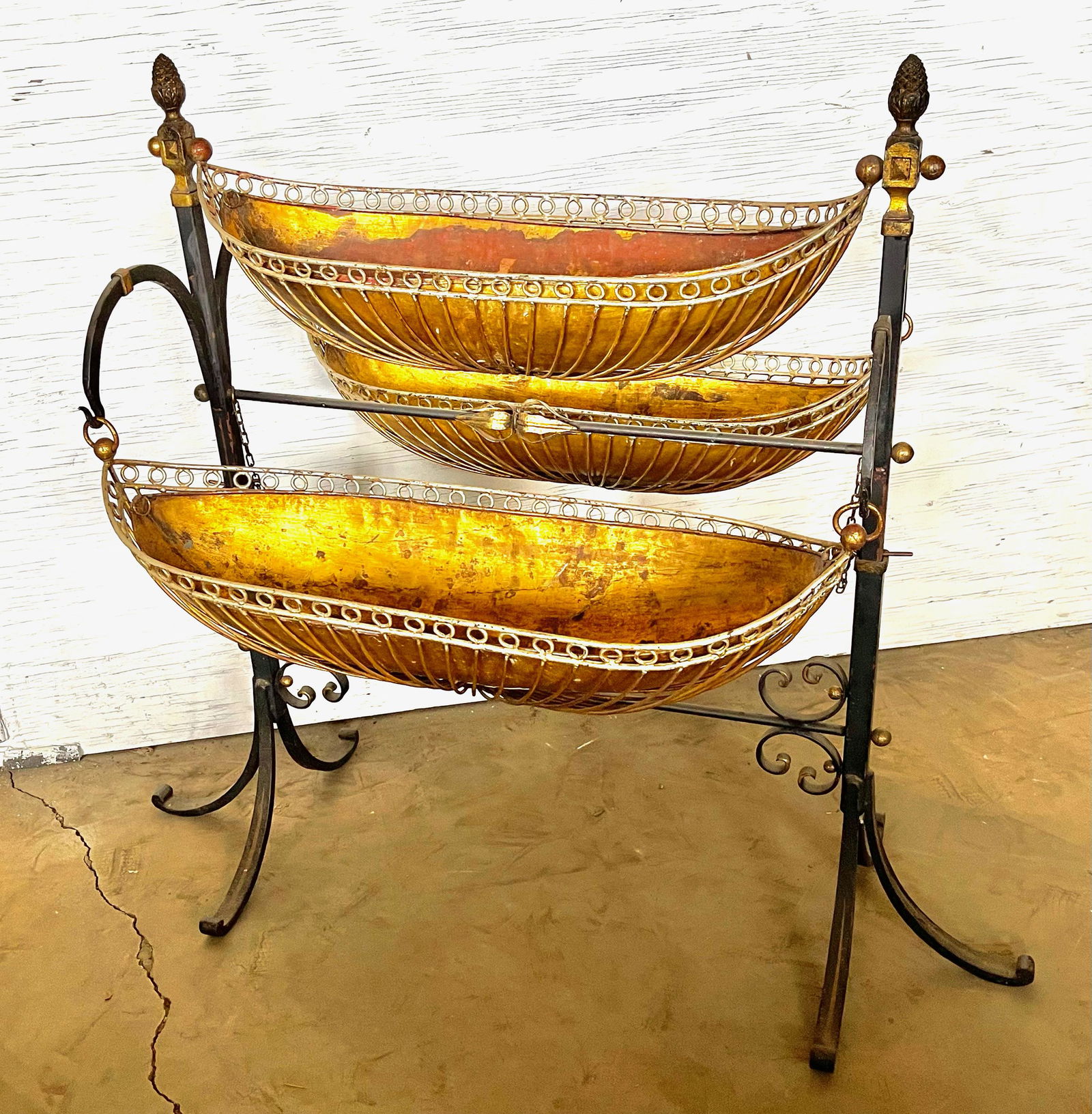 French Wrought Iron Base with Finials (1 of 3)