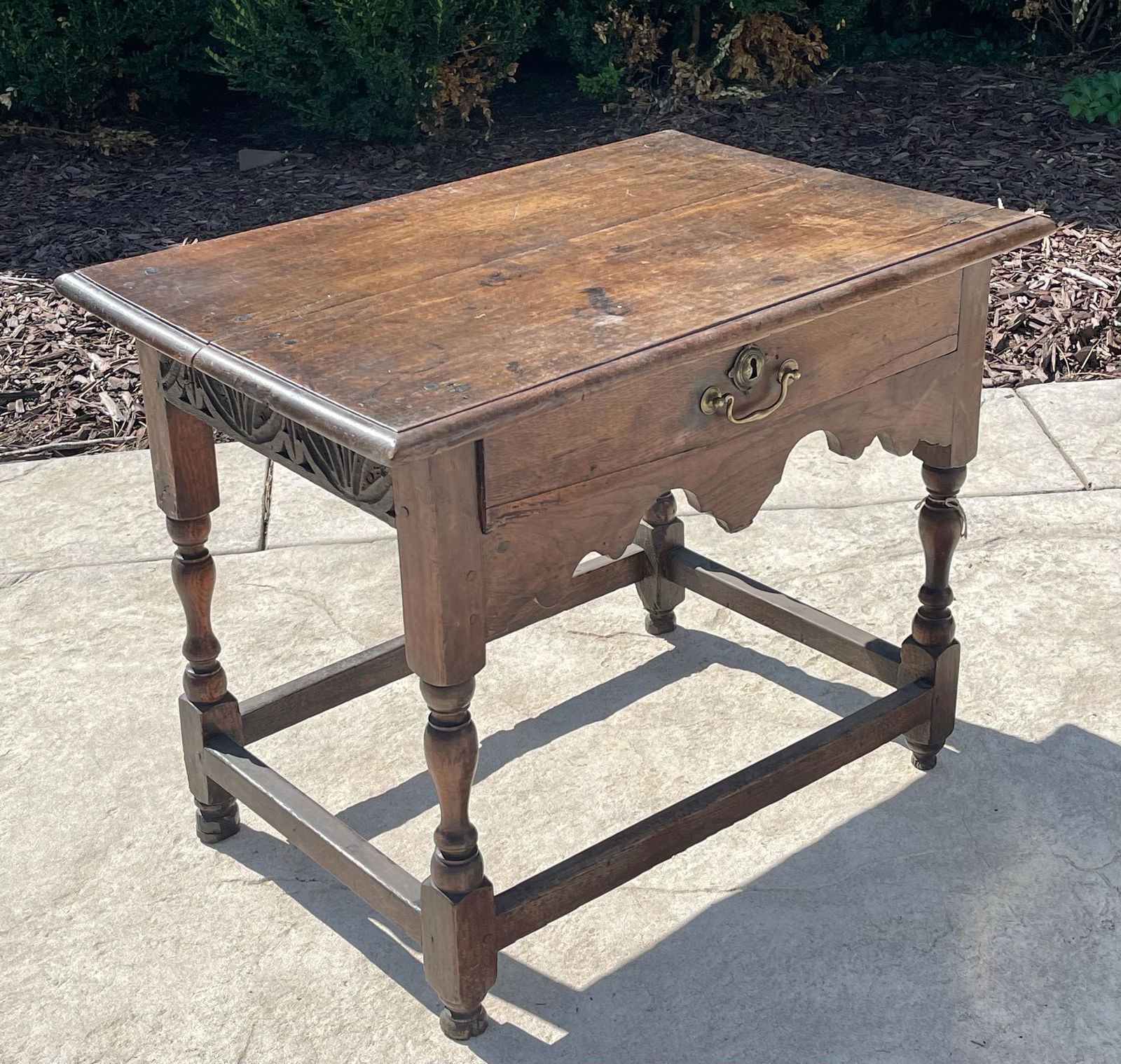 French Oak Side Table (1 of 3)