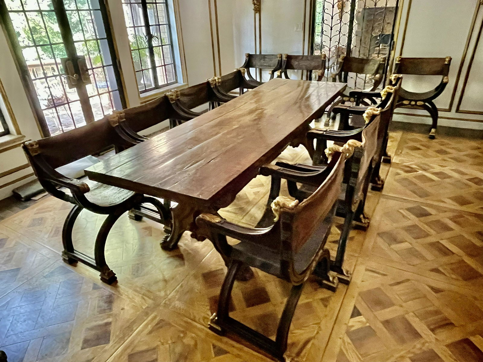 Rare set of 12 Spanish Carved Dinning Chairs (1 of 10)