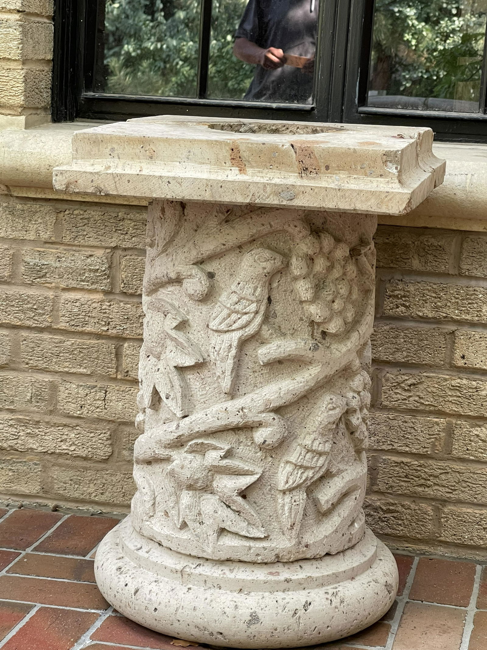 Pair of Mexican Cantera  Stone Columns (1 of 2)