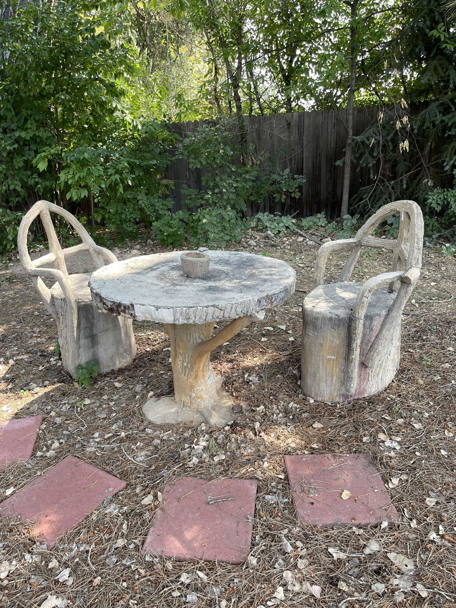 Pair of French Faux Bois Chairs and Table (1 of 5)