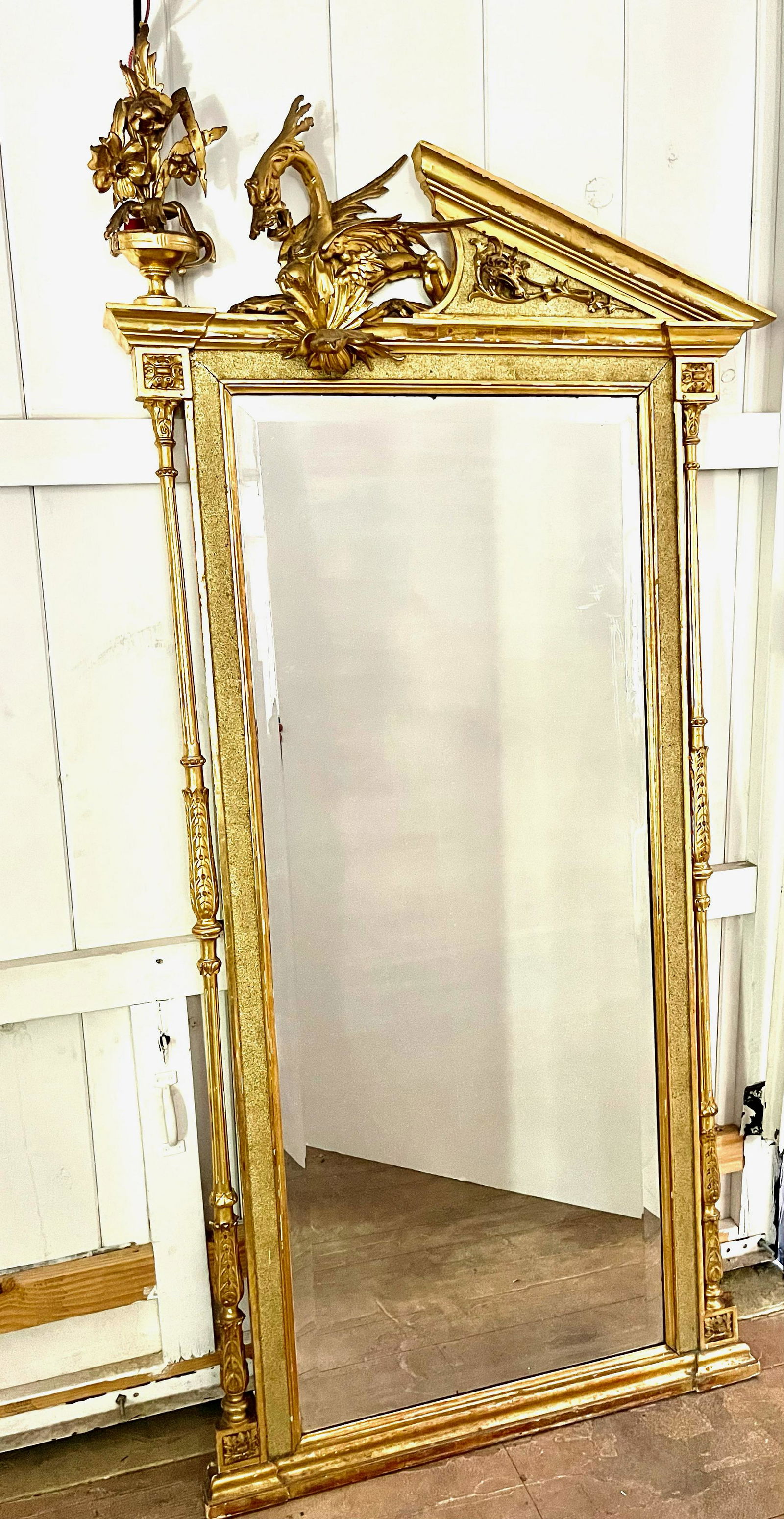 French Gilt Wood Pier Mirror (1 of 2)