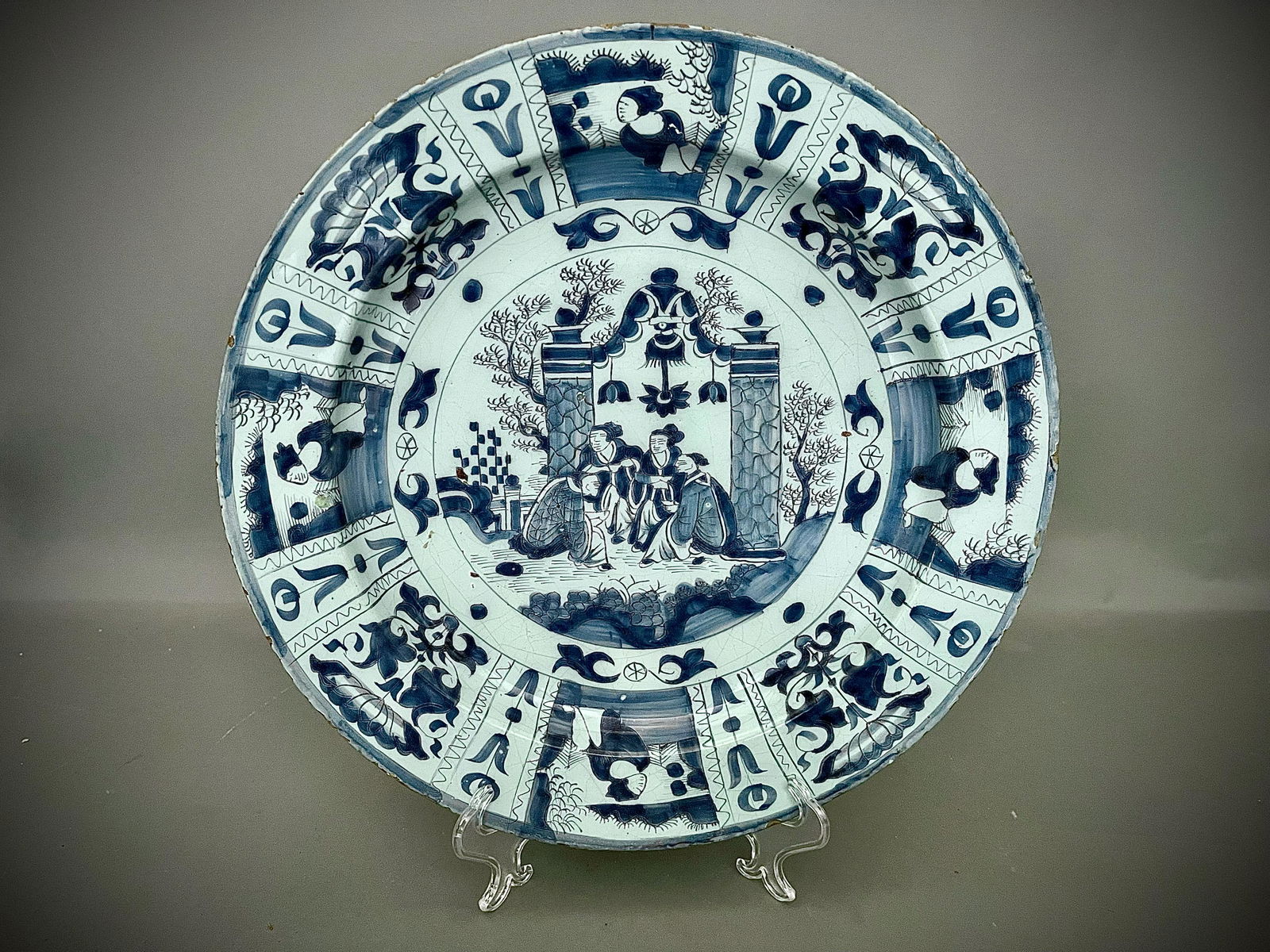 Delft Charger "Chinoiserie" (1 of 2)
