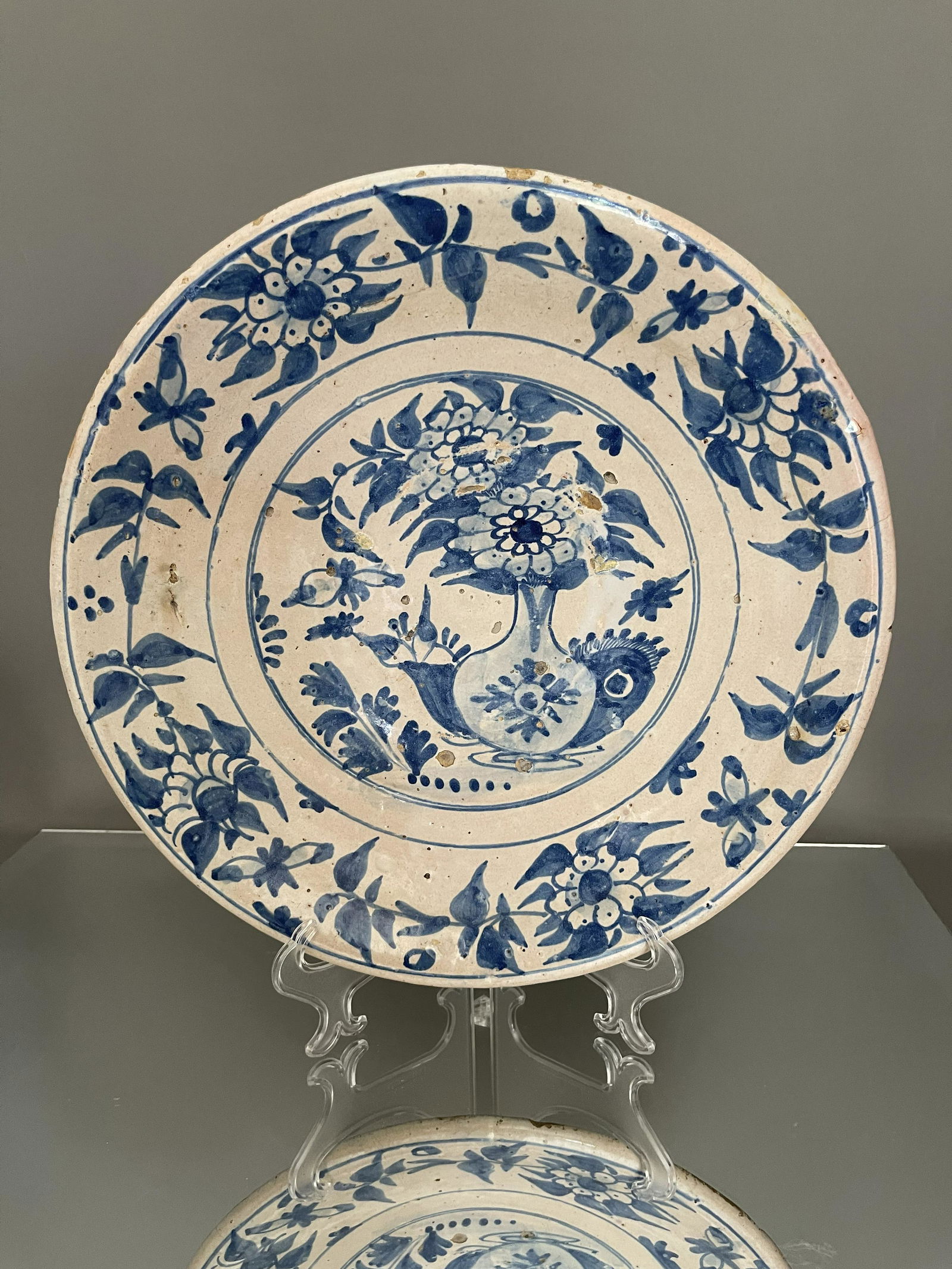Large Blue and Whited Dutch Delft Bowl (1 of 2)