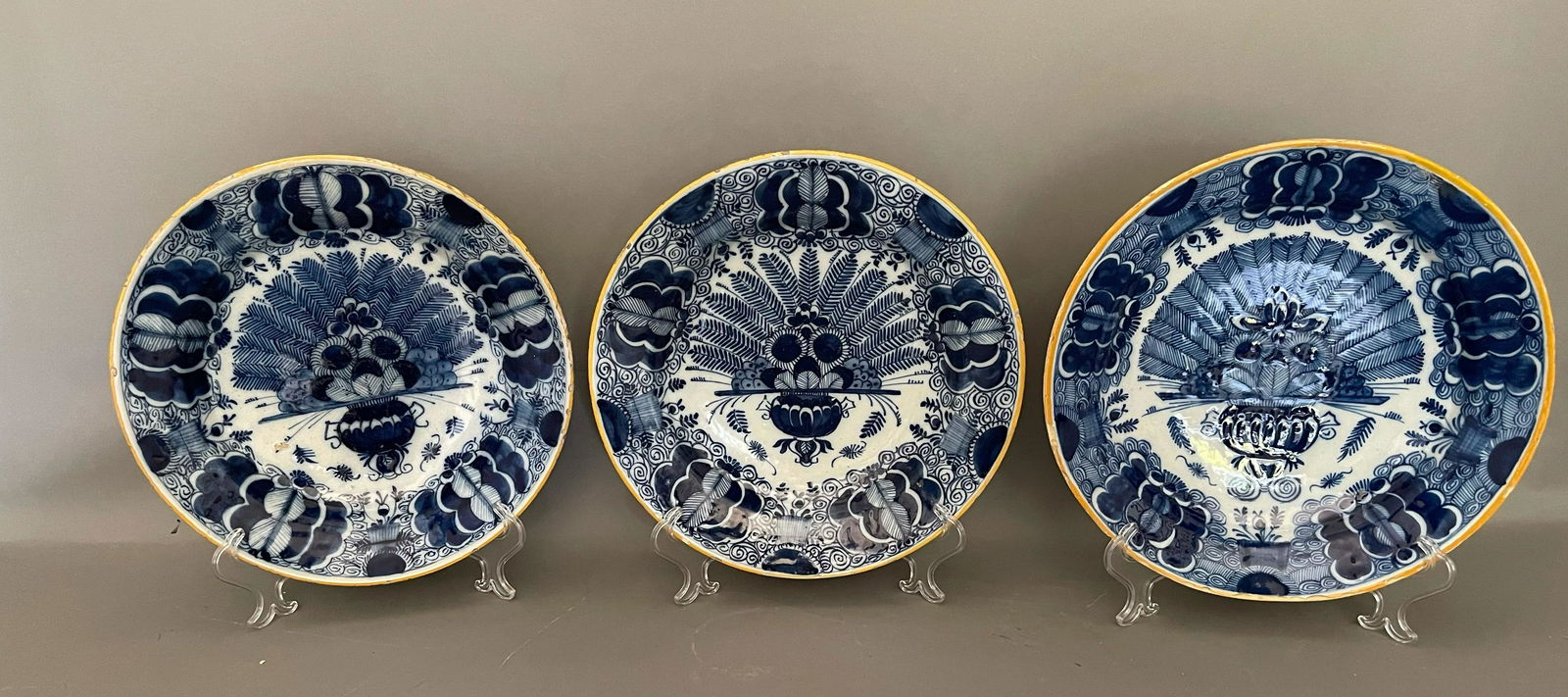 Set of Three Early Dutch Delft Plates (1 of 4)