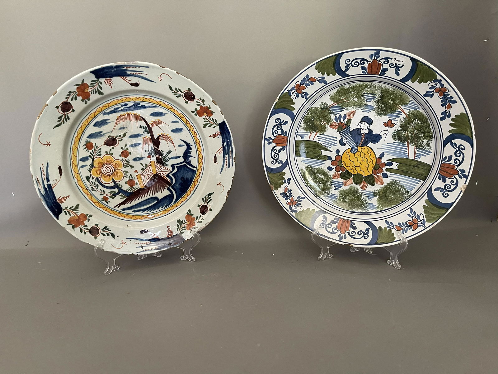 Two Dutch Delft Polychrome Plates (1 of 5)