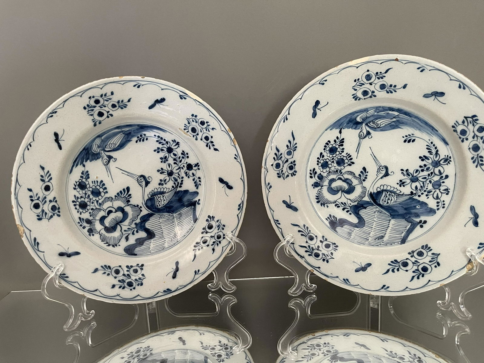 Set of Four Delft Bird Plates (1 of 4)