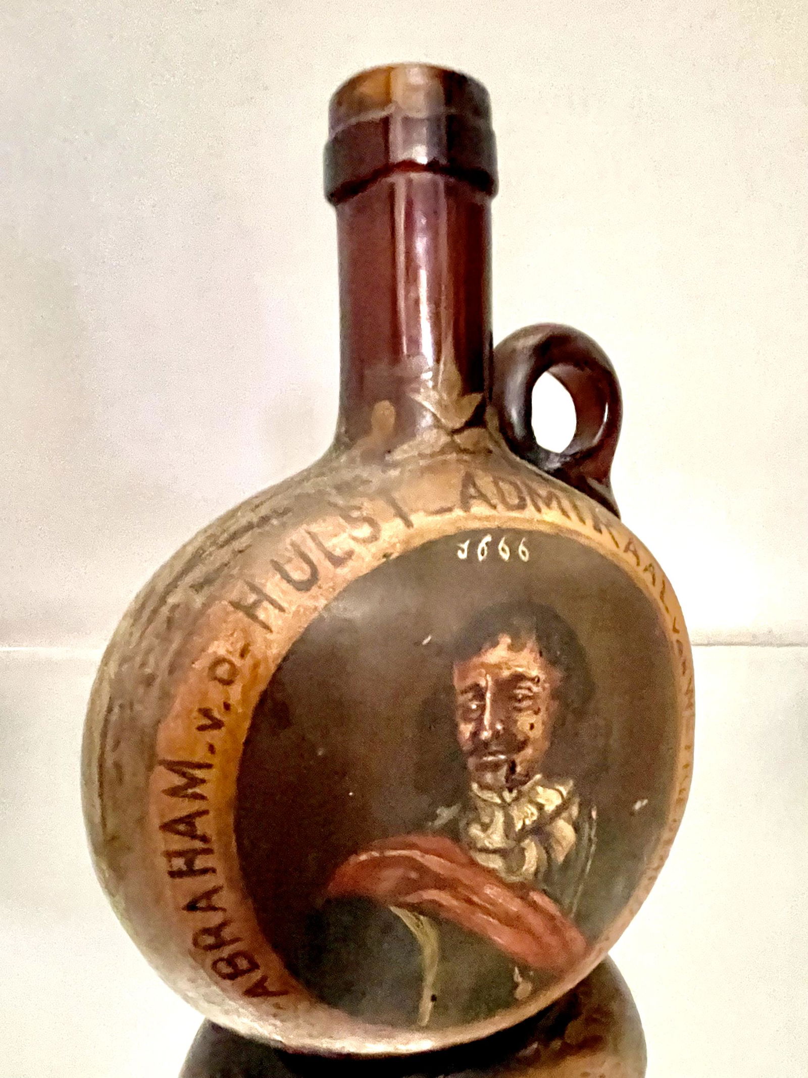 Dutch Amber Glass Bottle (1 of 4)