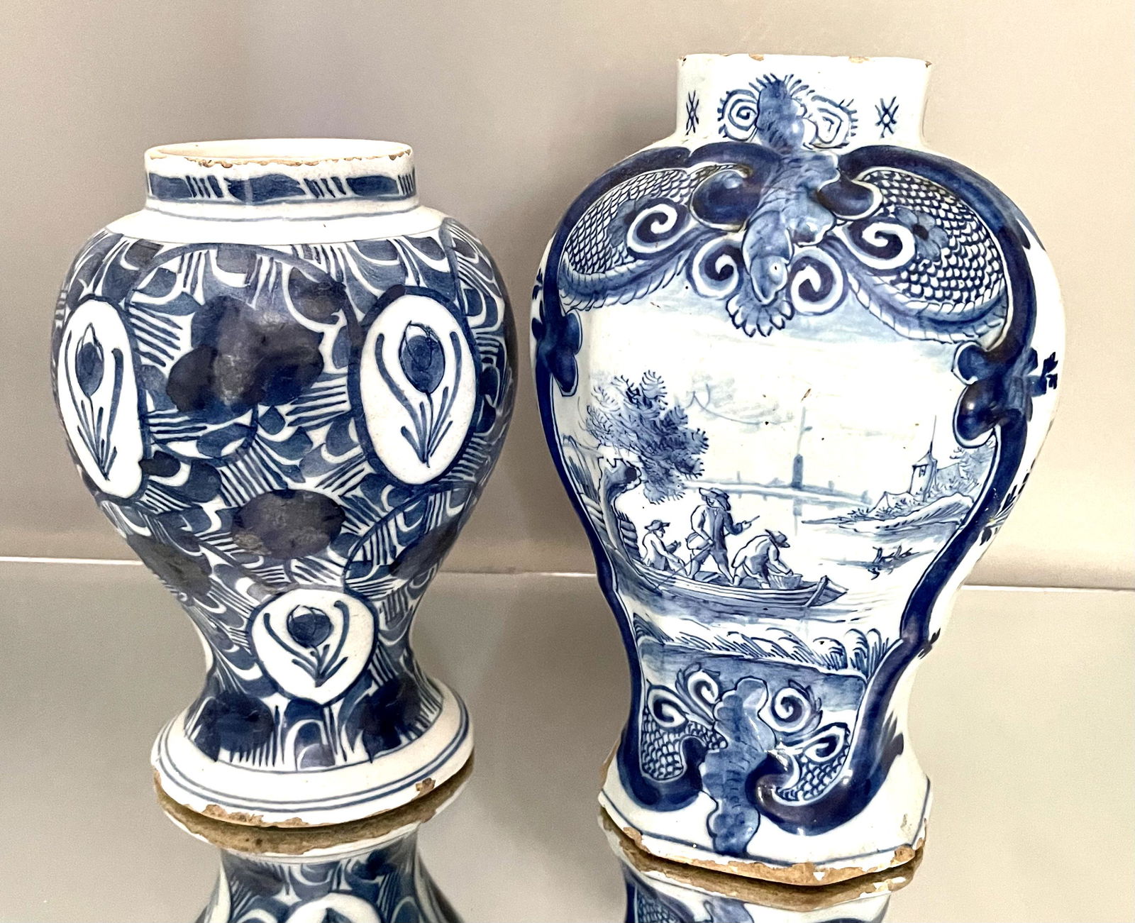 Pair of Dutch Delft Vases (1 of 3)