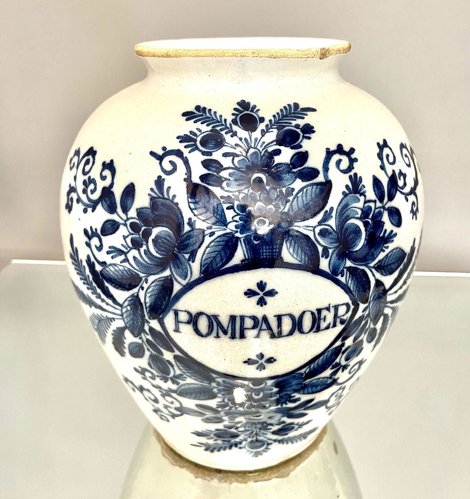 Blue & White Dutch Delft Tobacco Jar (1 of 2)