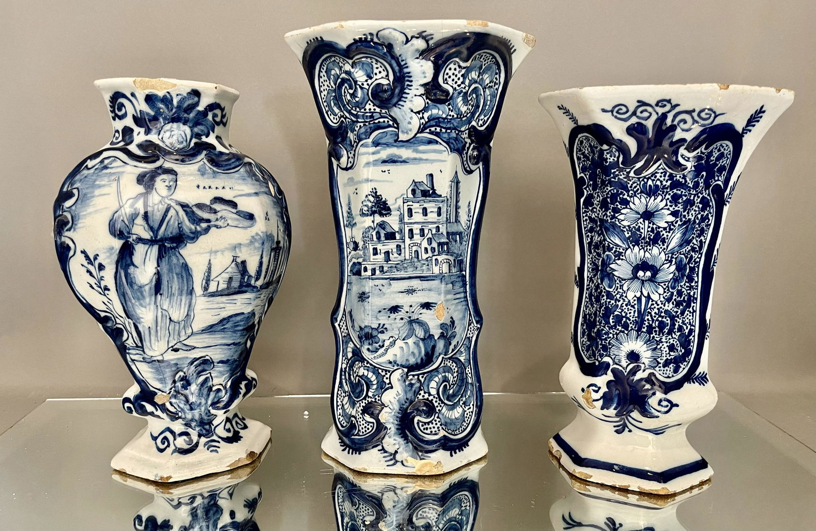 Three Dutch Delft Vases (1 of 3)
