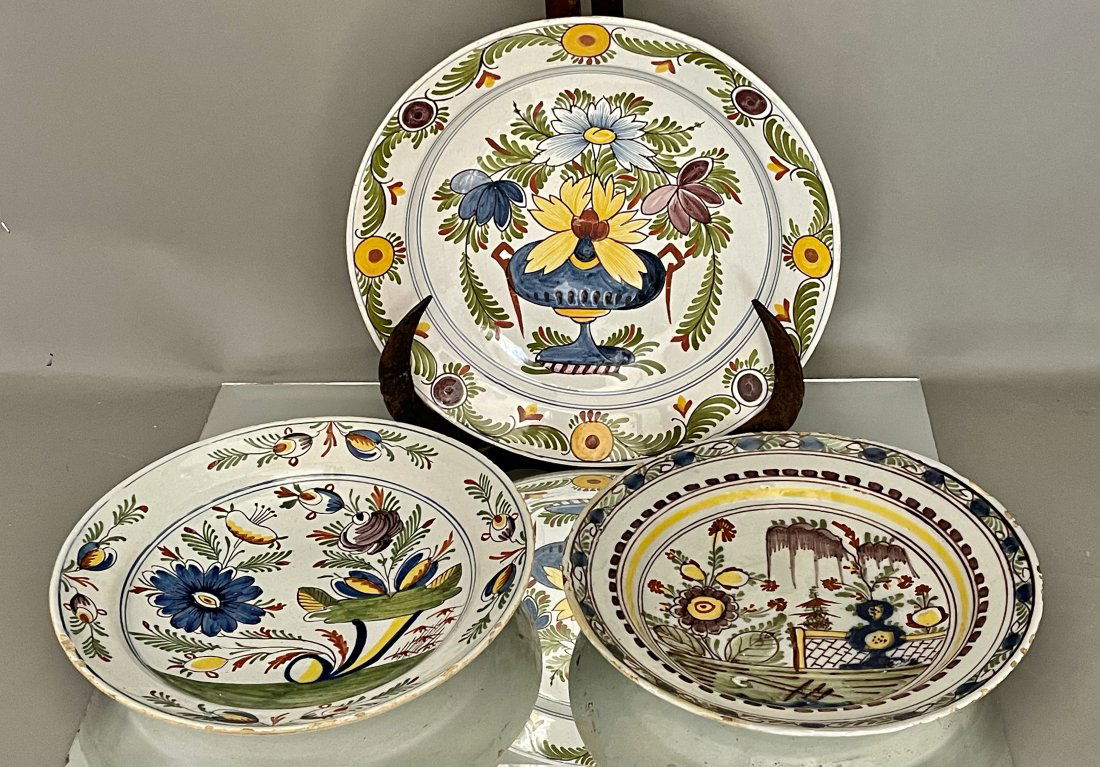 Three Polychrome Dutch Delft Dishes (1 of 6)