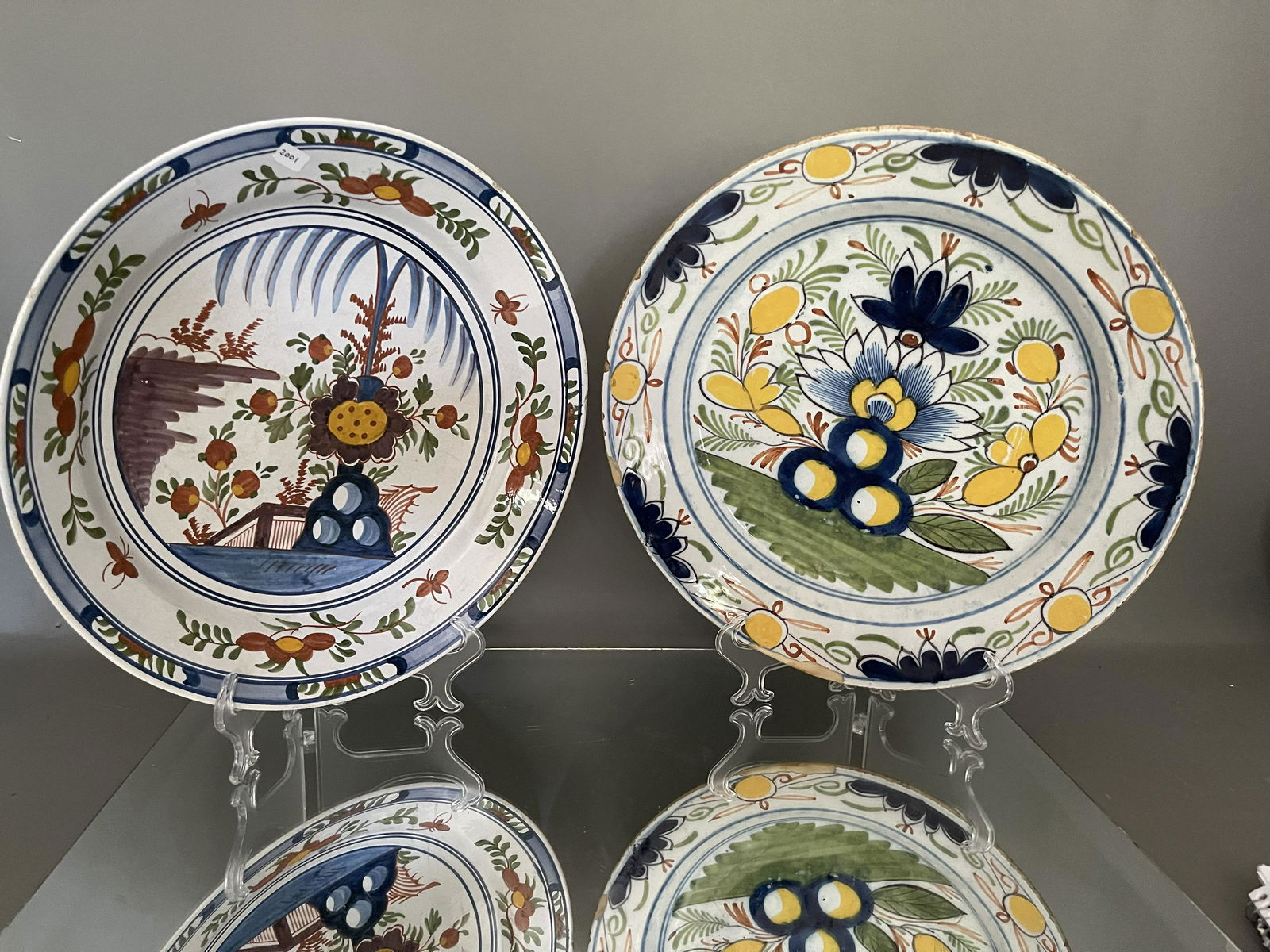Two Dutch Delft Polychrome Chargers (1 of 4)