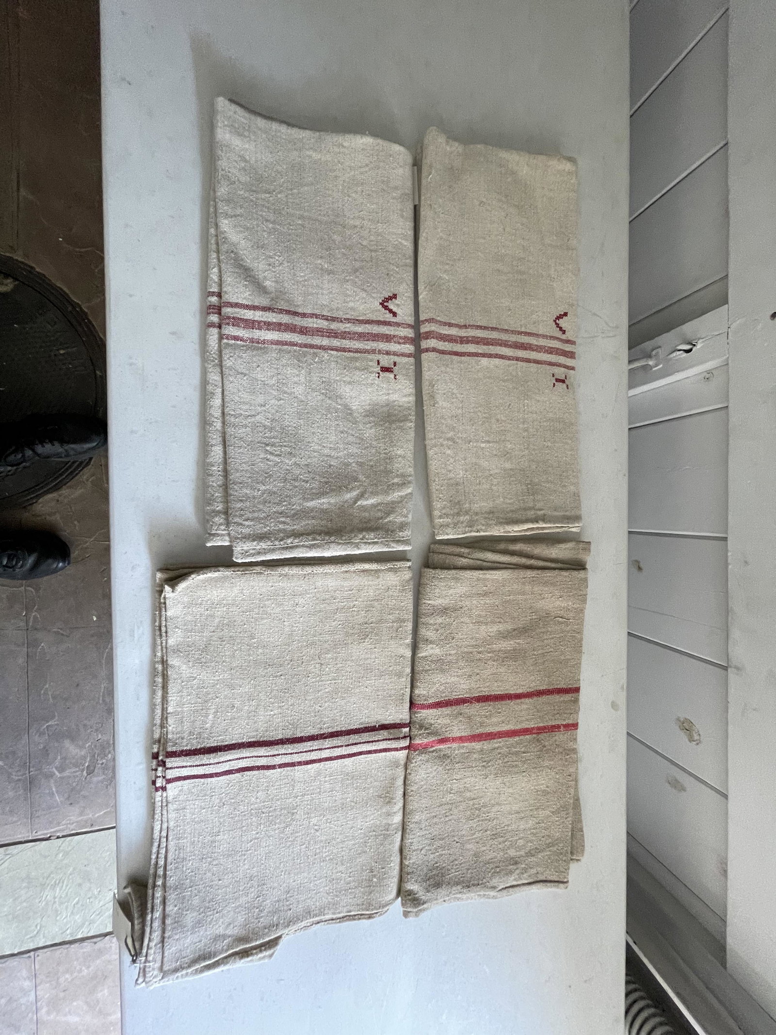 Four French Long Linen Pillow Cases (1 of 1)