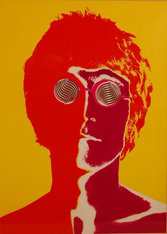 Beatles Psychadelic Posters by Richard Ave Mounted: Beatles Psychadelic Posters by Richard Avedon Mounted on linen, set of 4 framed. 1967