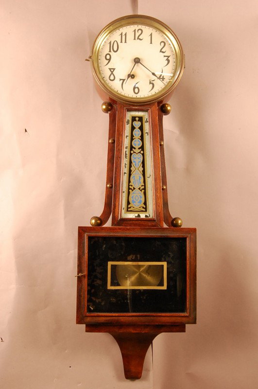 E. Ingraham Co. "Nyanza" Model Banjo clock. 34' : E. Ingraham Co. "Nyanza" Model Banjo clock. 34' t x 10" w Ca. 1920