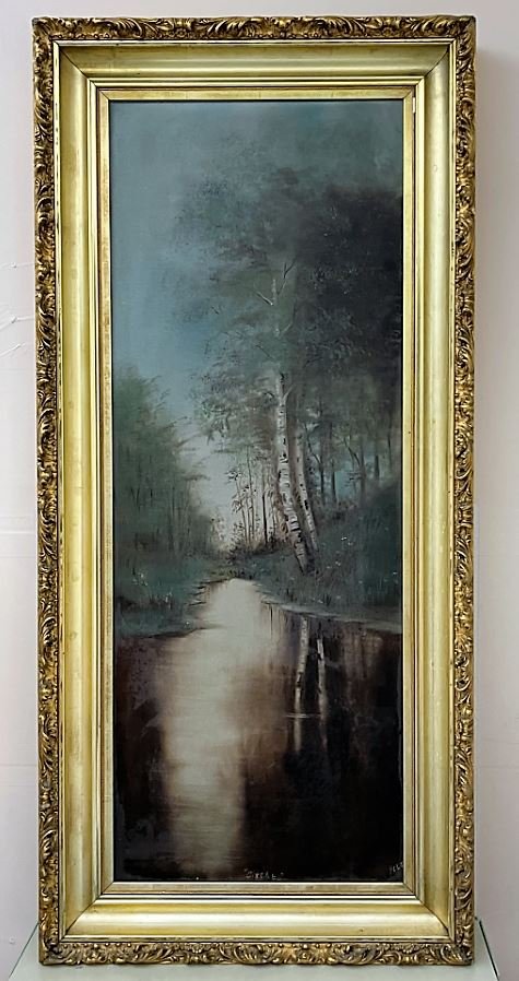 Birches ,forest and river scene (1 of 5)