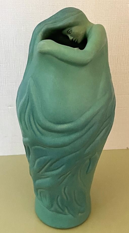 Van Briggle Indian Head pottery vase (1 of 2)