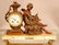 194: French Louis XVI style figural mantle clock "Chans