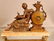 194: French Louis XVI style figural mantle clock "Chans - 2