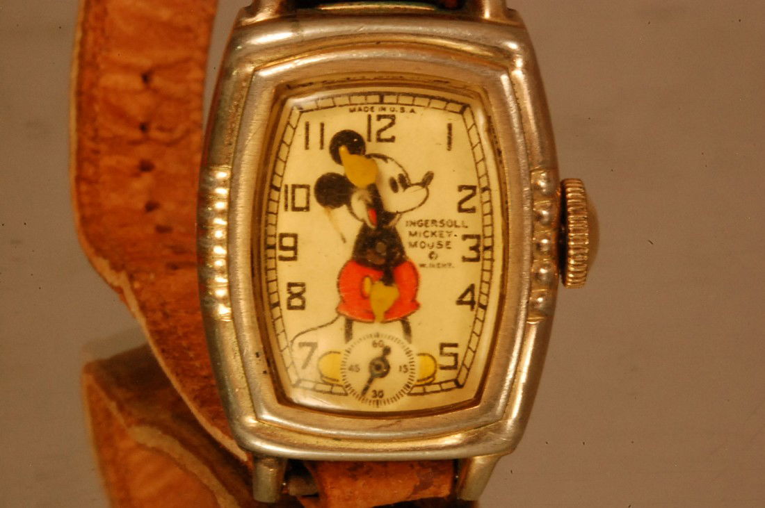 Mickey Mouse Wristwatch Ingersoll Mickey Mouse.: Mickey Mouse Wristwatch Ingersoll Mickey Mouse. W. Dent. Ca. 1930