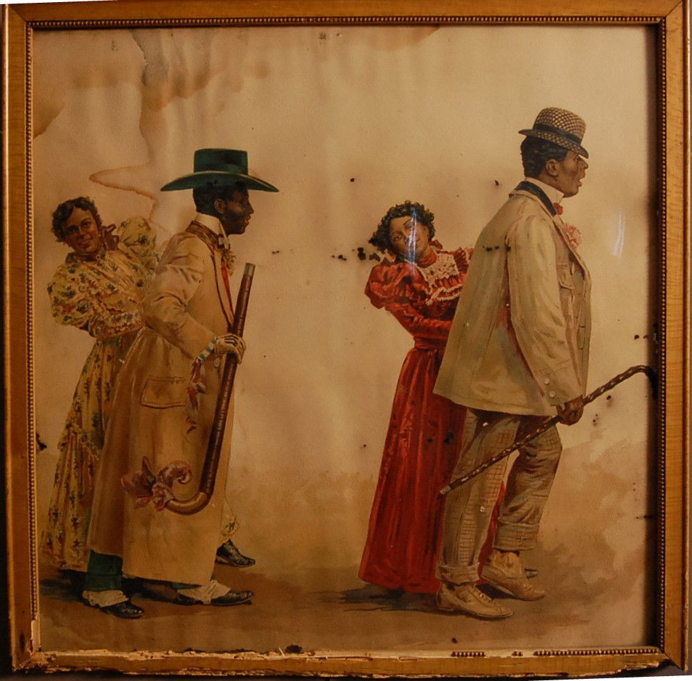 "The Cake Walk": Used for the original cover of "Maple Leaf Rag". Pictures are Stella Wiley, George Walker, Ada Overton and Bert Williams. Williams & Walker were black entertainers at the turn of the century. They mad