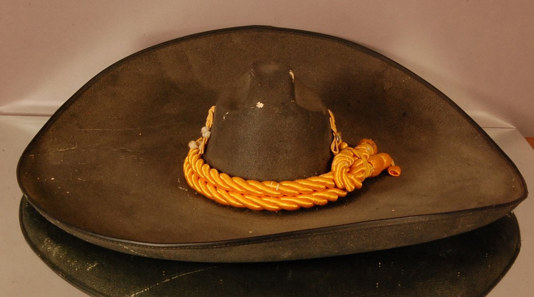 Sombrero with braiding around crown: 25" d Ca. 1960