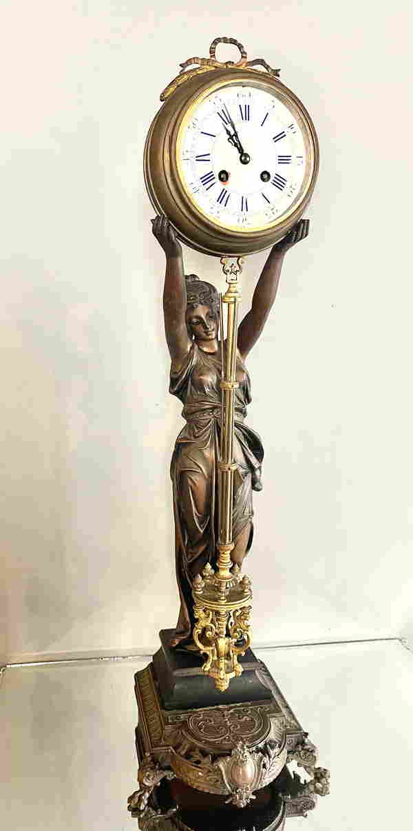 Rare French Figural Torsion Pendulum Clock Oct 15, 2022 Bruhns