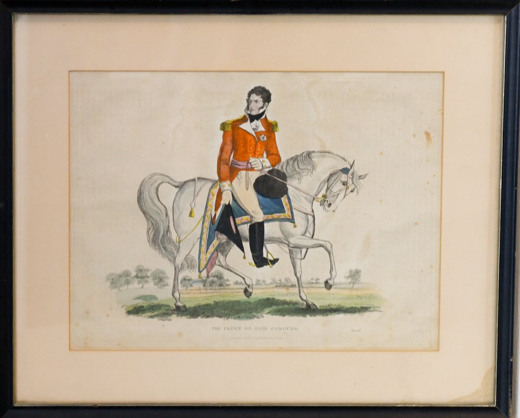 "The Prince of Sax Coburg" Hand Colored Print: Page 515 17”x14” 9”x12"