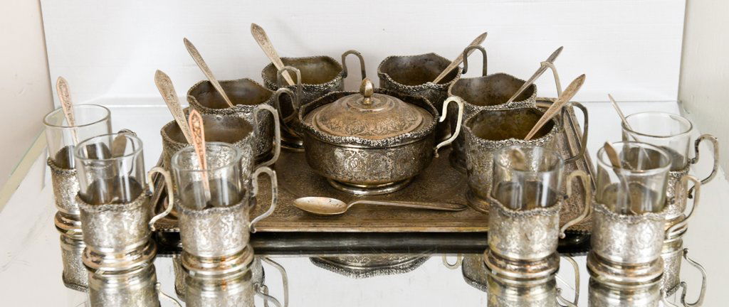 Iranian Silver Serving Set (1 of 6)