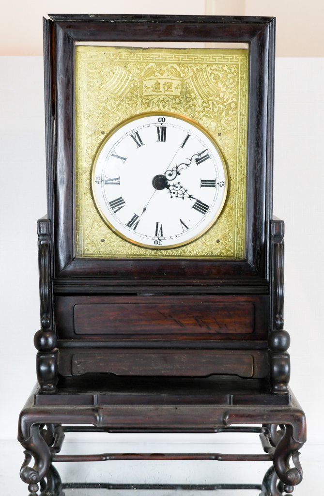 Chinese Double Fusee Teak Bracket Clock (1 of 8)