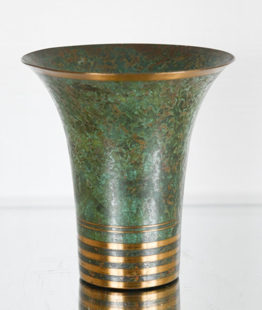 Carl Sorenson Hand Crafted Signed Bronze Vase (1 of 3)