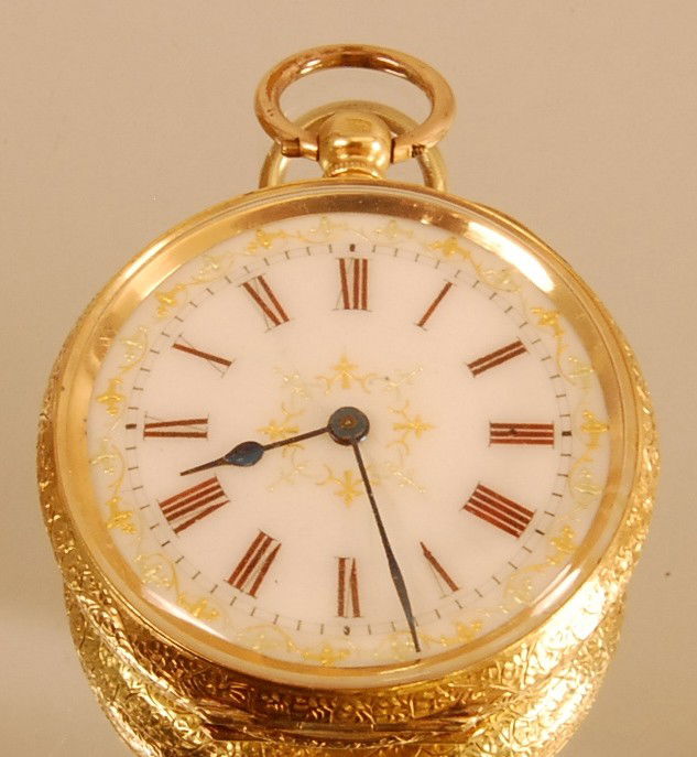 Guivre Ladies 18 Kt Gold Pocket Watch