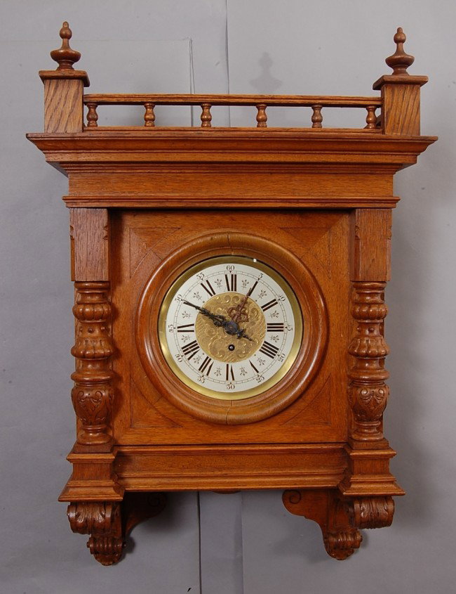 Gustav Becker Oak Balcony Clock