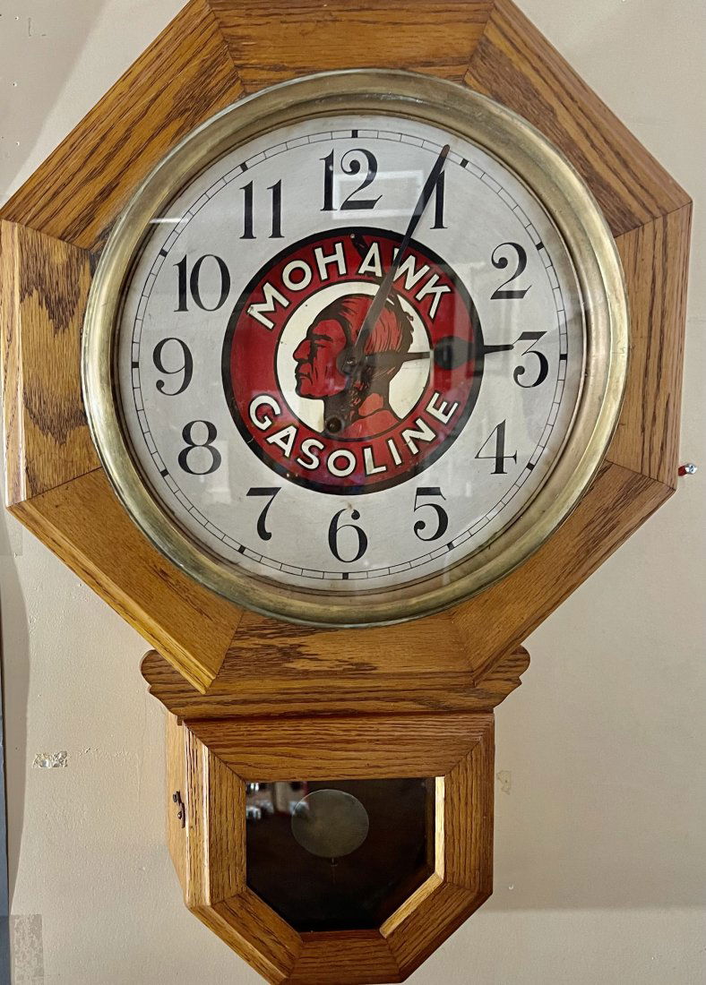 Mohawk Gasoline Advertising Clock (1 of 1)