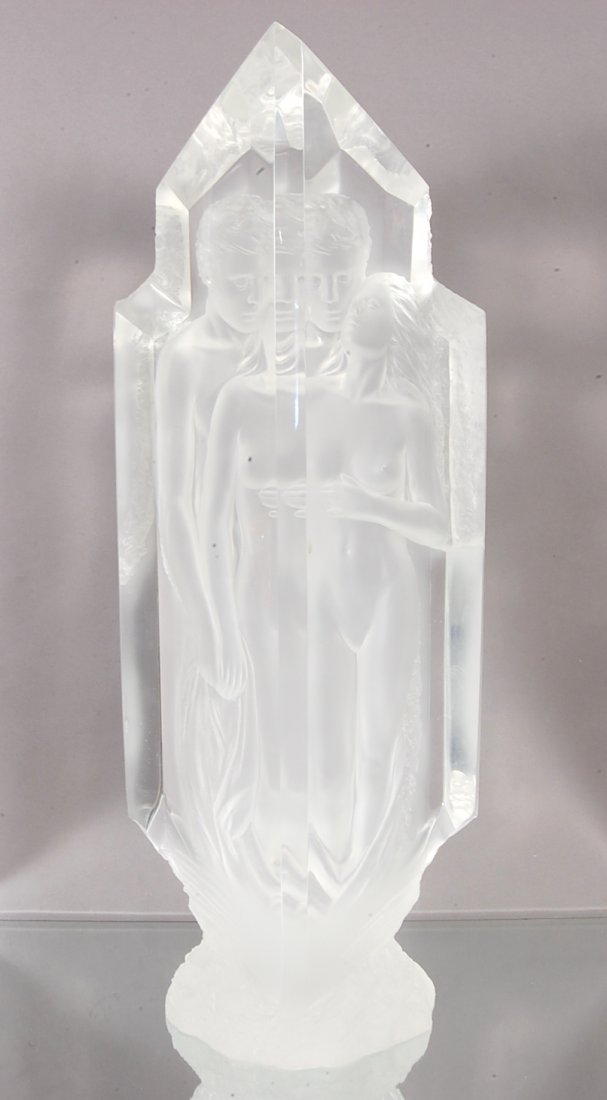 Temple by Michael Wilkinson: Acrylic statue 32" t x 10" w Signed Wilkinson. 1999, #177/200.
