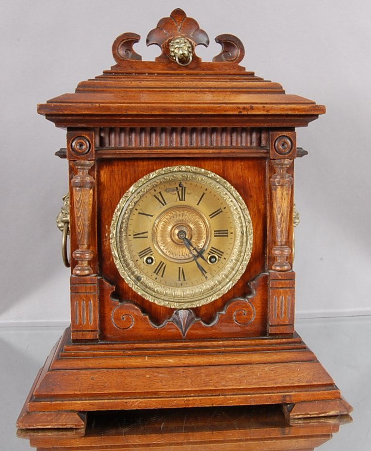 116 Ansonia Sharon Model Walnut Mantel Clock