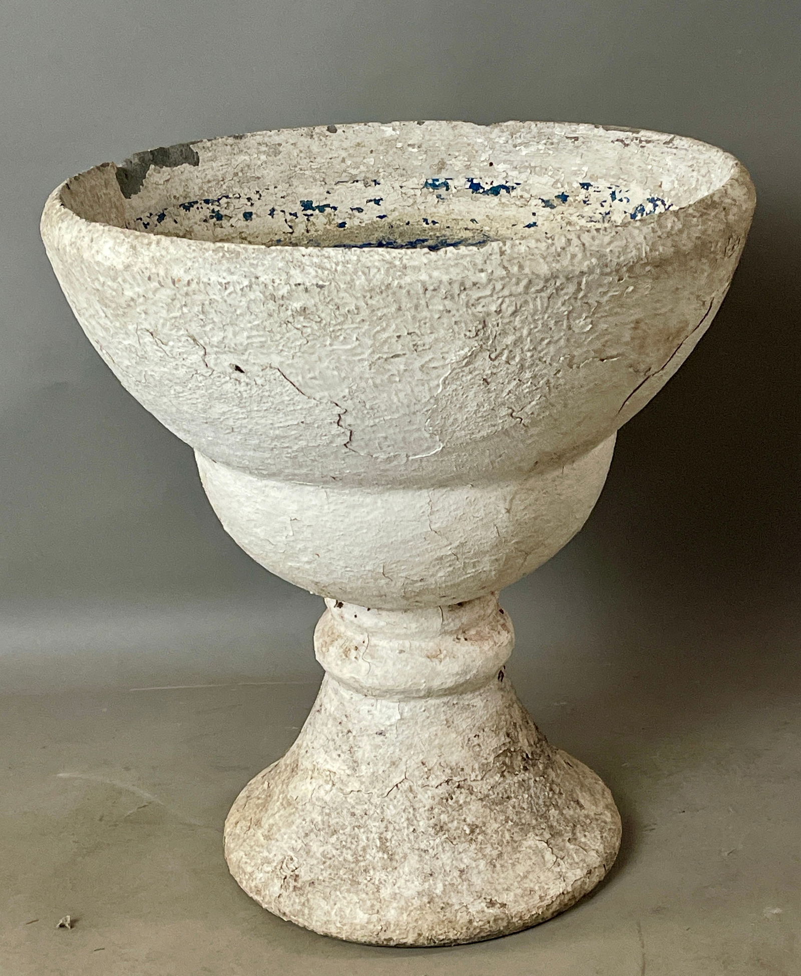 Mid-Century Modern French Concrete Hour Glass Style Planter (1 of 2)